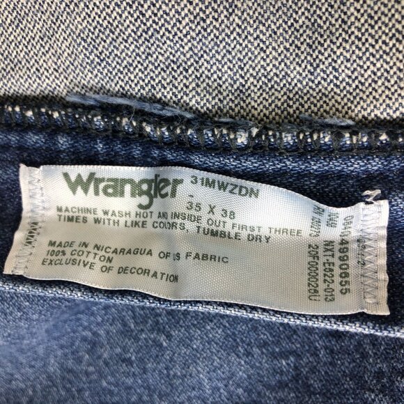 Wrangler Mens Cowboy Cut Relaxed Fit Jeans Sz 35 x 38 Style 31MWZPW Medium Wash - Picture 5 of 9
